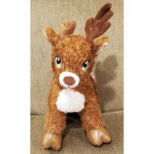2021 Green Embroidered Eyes BAB Reindeer Pleather Feet 6.5"×12"×14" Plush